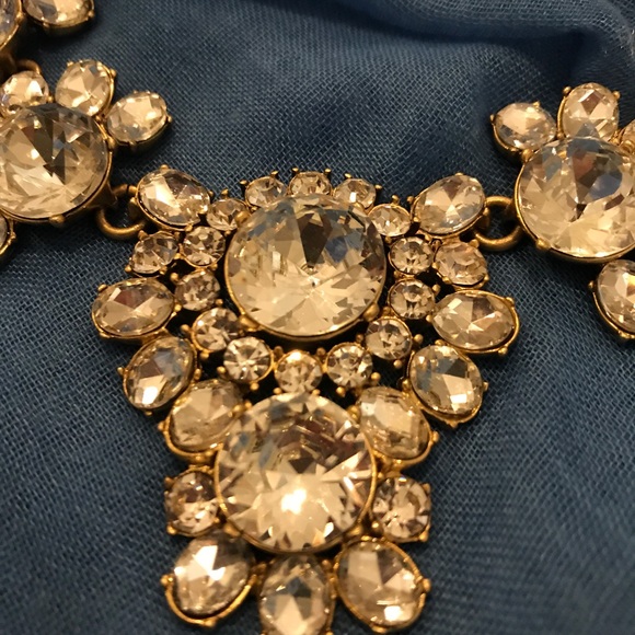 NWOT JCREW Diamond Statement Necklace & Earrings - Picture 2 of 4